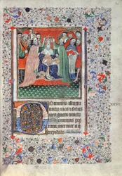Die Krönung Davids, aus dem Plantagenet Psalter, London, um 1430-40